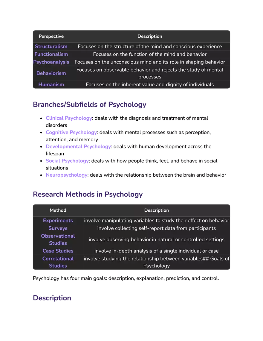 Definition of Psychology and Related Concepts - Page 2