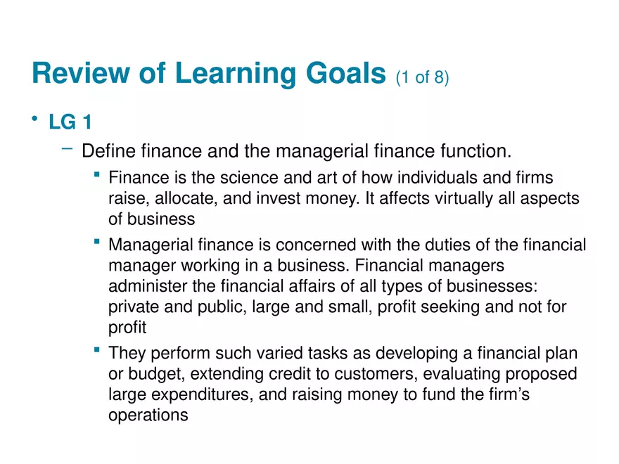 The Role of Managerial Lecture Note 7 - Page 9