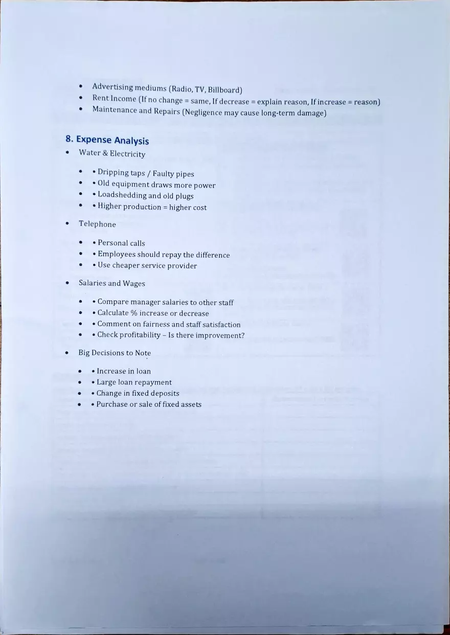 Budgets and Cash Flow Statements - Page 3