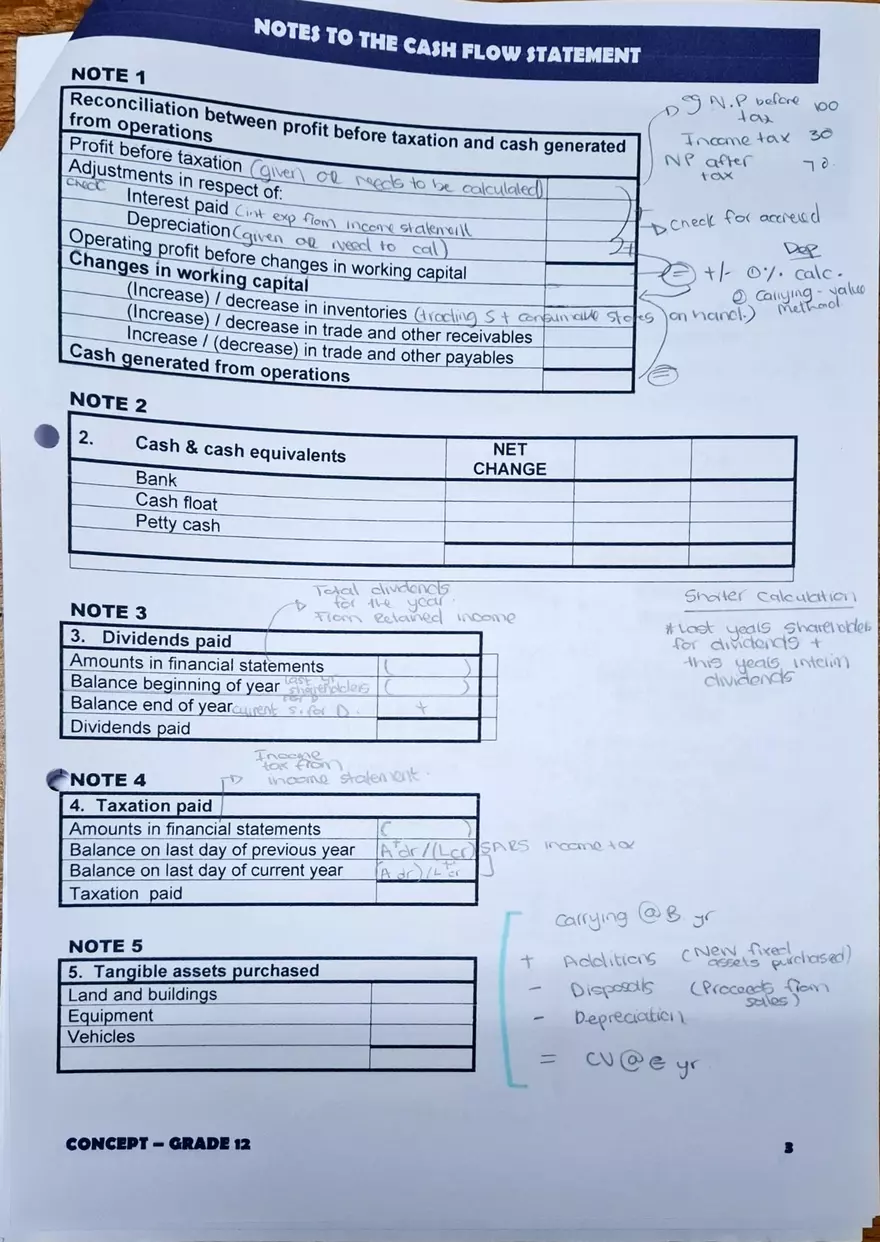 Budgets and Cash Flow Statements - Page 6