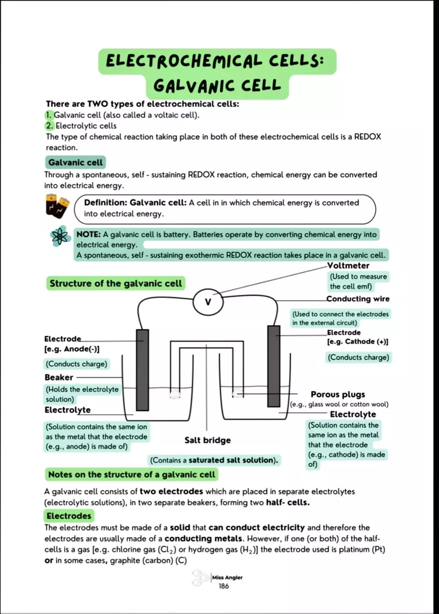 Electrochemical Cells: Galvanic Cell - Page 1