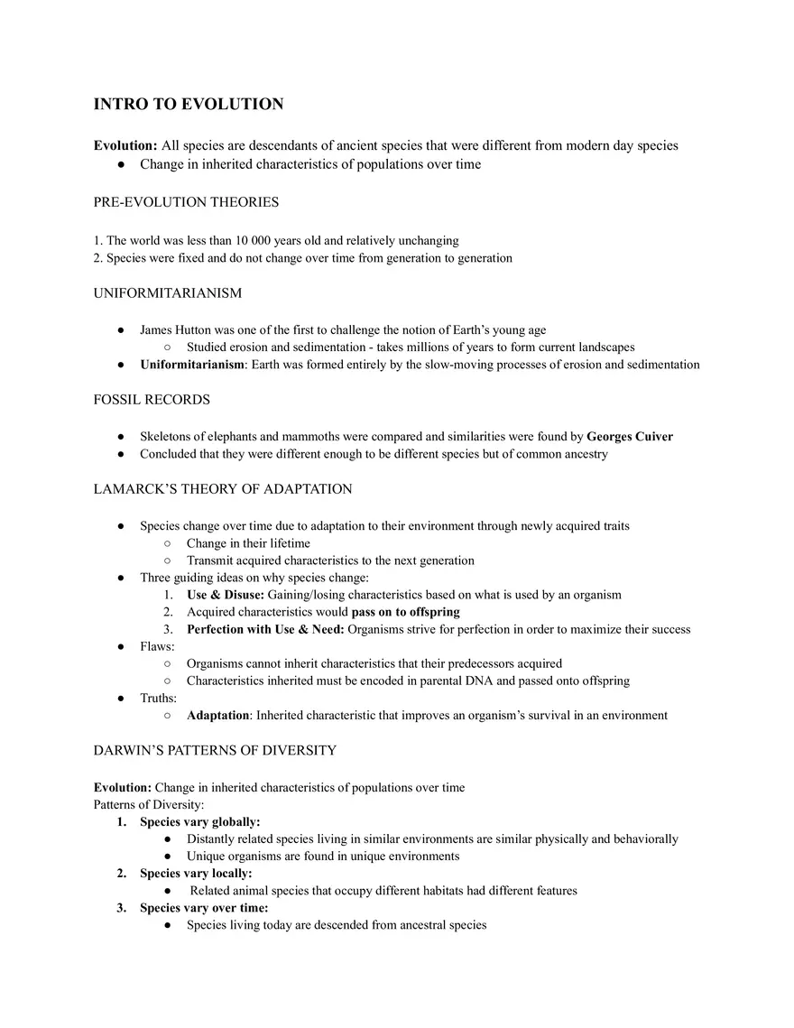 Introduction to Evolution (Pre-evolution) - Page 1