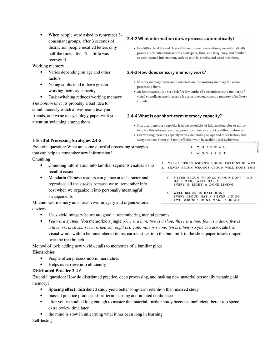 Psychology Unit 2 - Cognition (Part 2) - Page 7