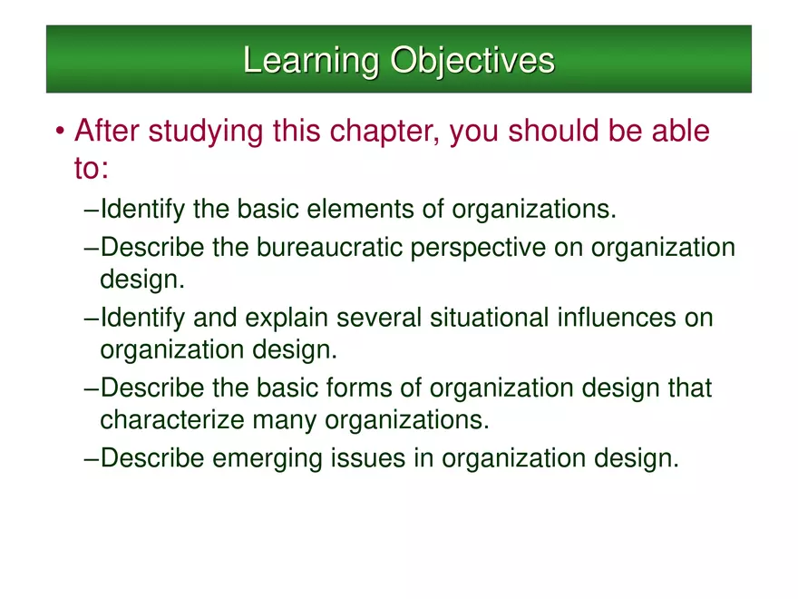 Organization Structure and Design Lecture - Page 4