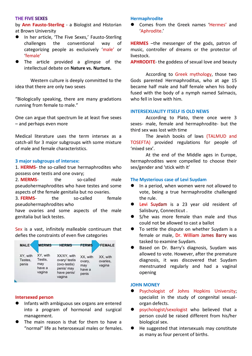 The Five Sexes - Page 1