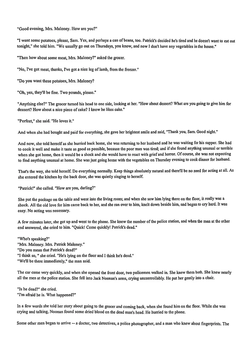 Lamb to the Slaughter - Opening Passage - Page 3