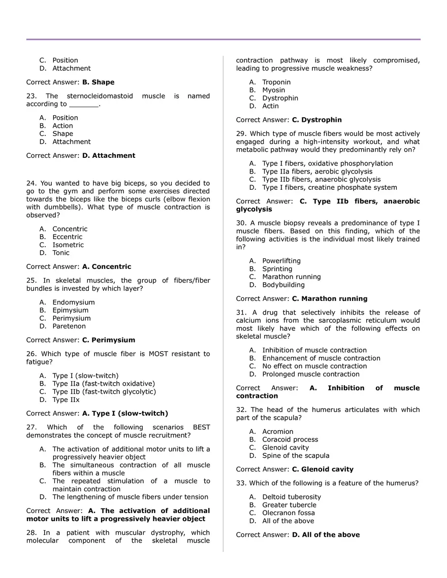 Gross Anatomy Samplex Answer Key - Page 3