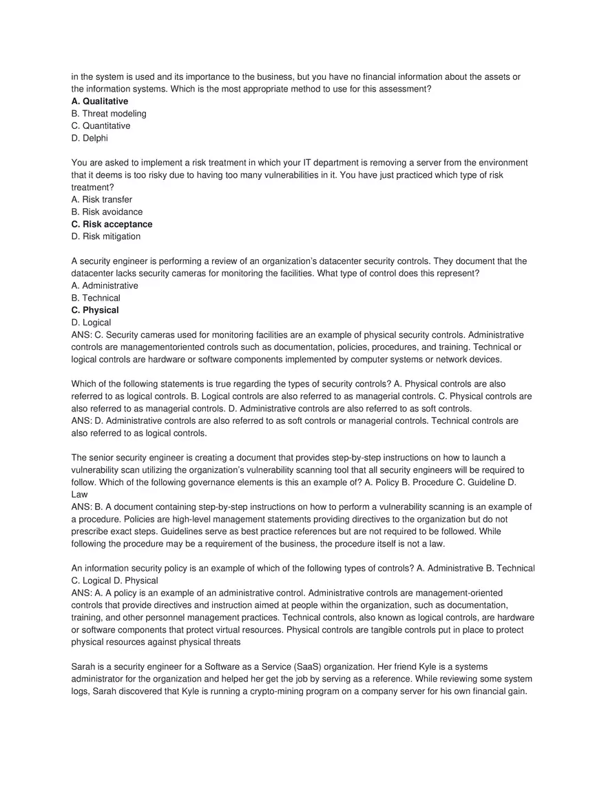 Cybersecurity Principles and Networking Fundamentals (Answer Key) Part 3 - Page 7