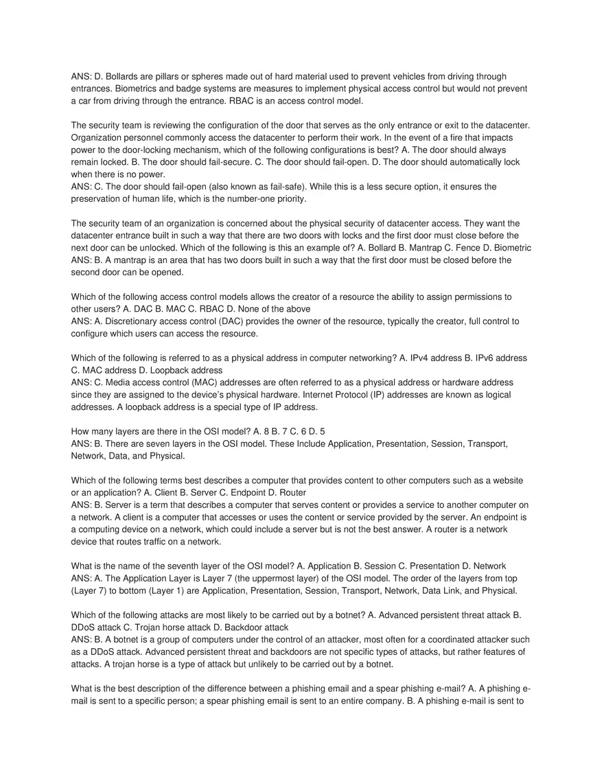 Cybersecurity Principles and Networking Fundamentals (Answer Key) Part 3 - Page 9