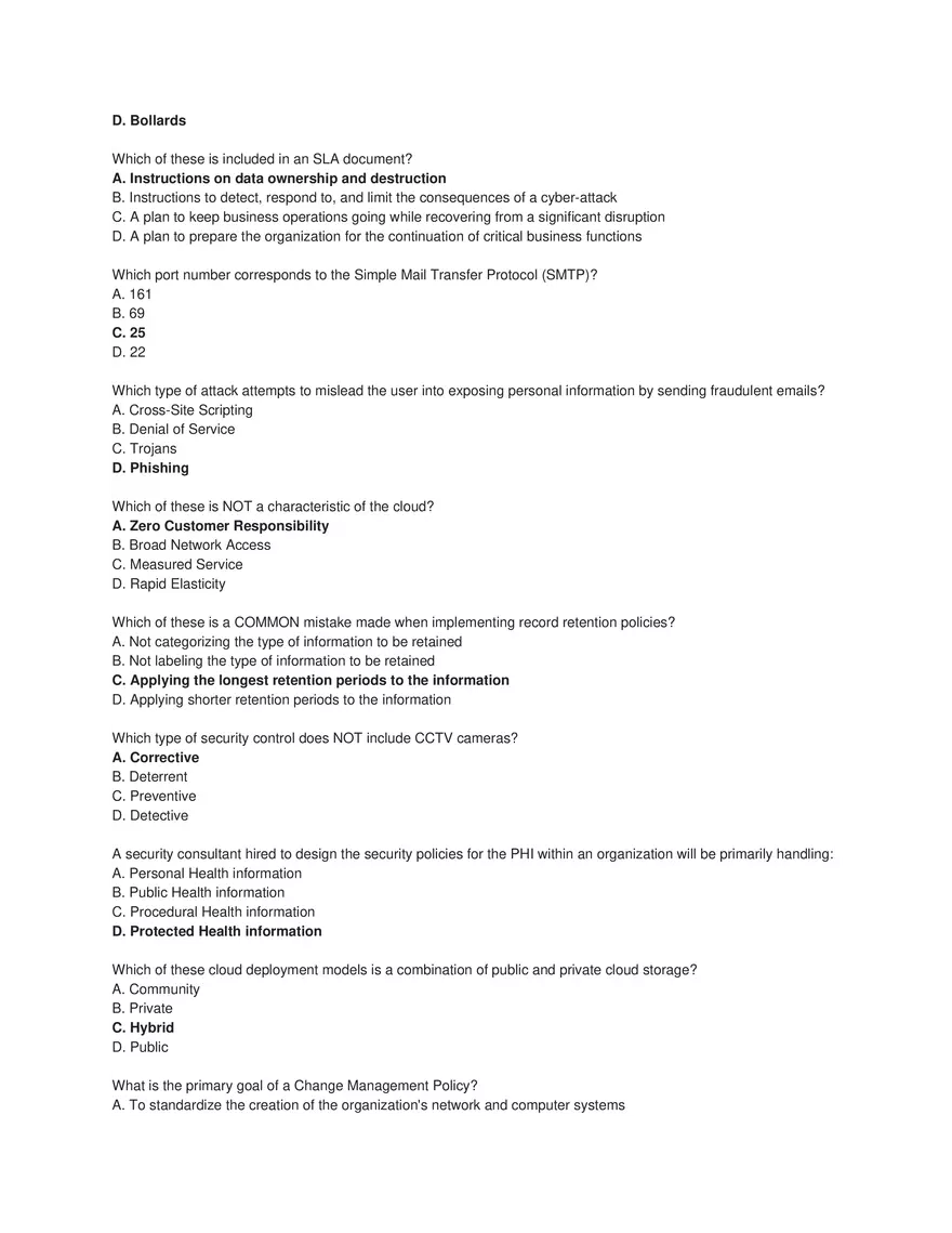 Cybersecurity Principles and Networking Fundamentals (Answer Key) Part 3 - Page 3