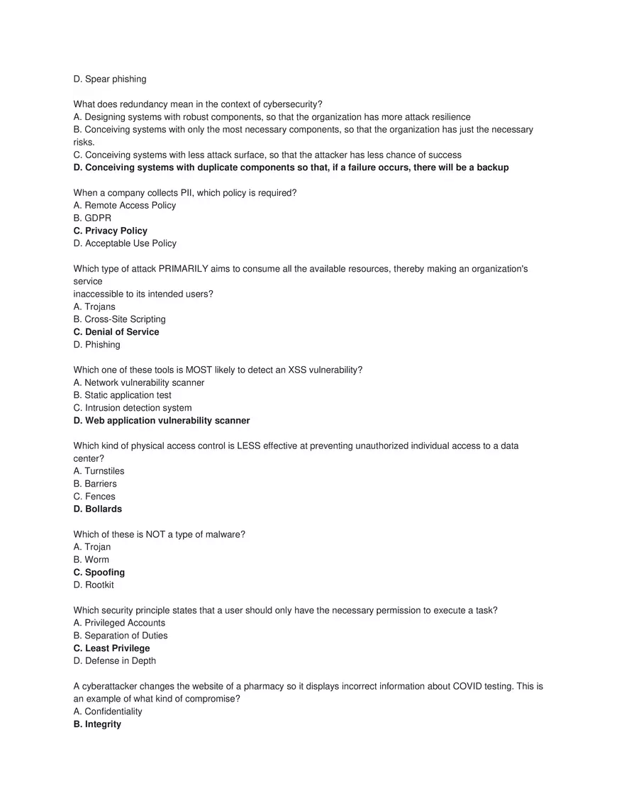 Cybersecurity Principles and Networking Fundamentals (Answer Key) Part 3 - Page 5