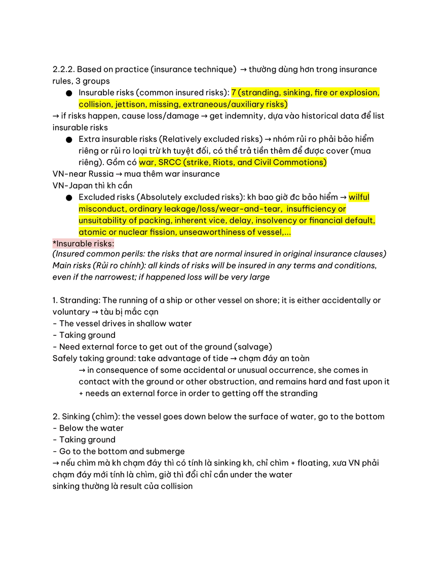 Marine Insurance Study Guide Part 1 - Page 7