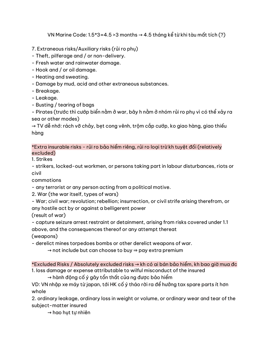 Marine Insurance Study Guide Part 1 - Page 9