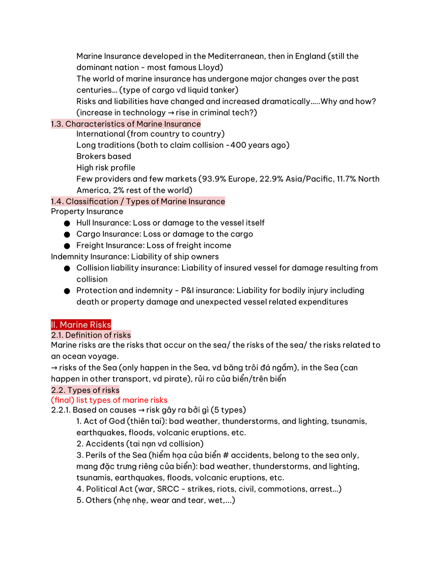 Marine Insurance Study Guide Part 1 - Page 2