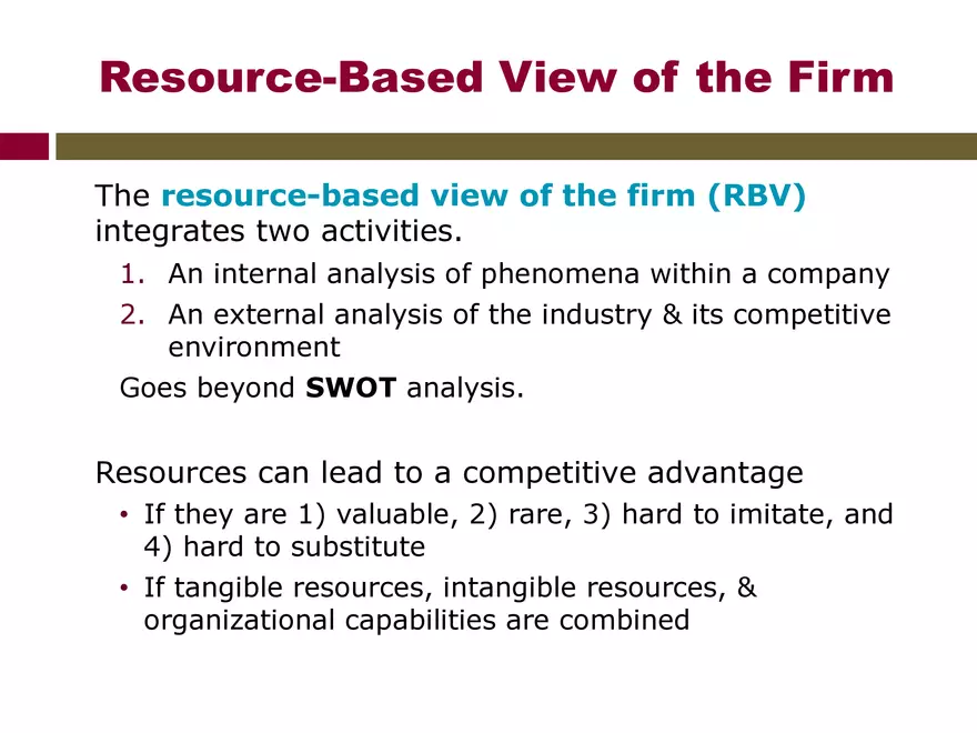 Assessing the Internal Environment of the Firm Lecture - Page 2