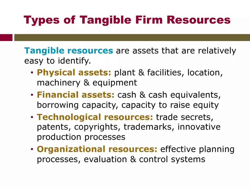 Assessing the Internal Environment of the Firm Lecture - Page 3