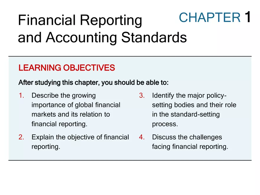 Financial Reporting Review Chapter 1 - Page 1