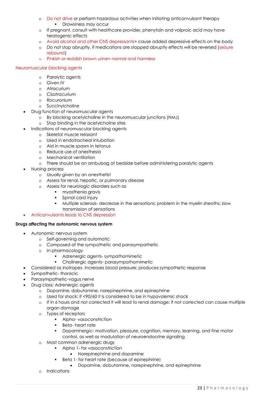 Introduction to Pharmacology - Study Note - Page 16