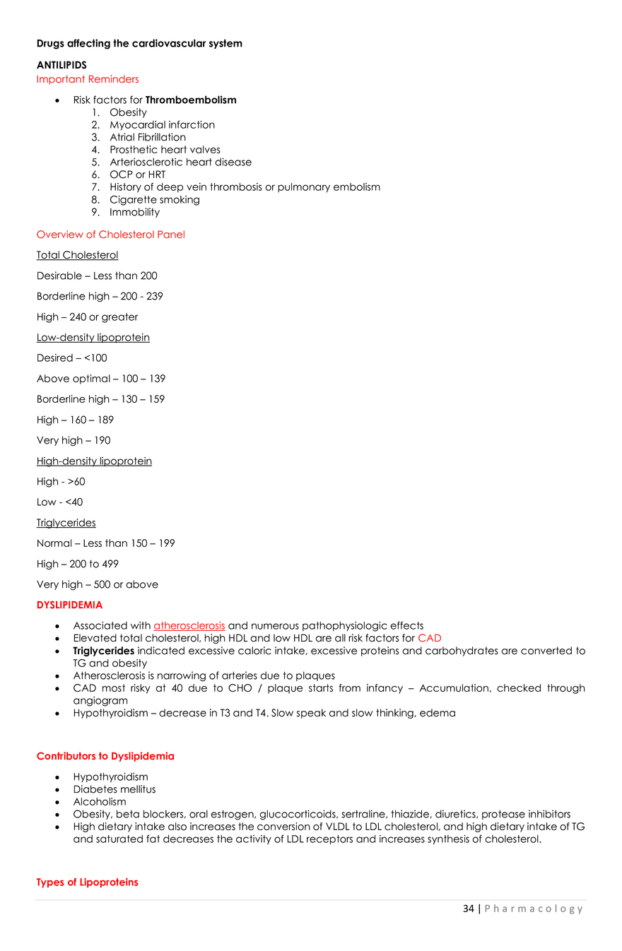 Introduction to Pharmacology - Study Note - Page 28