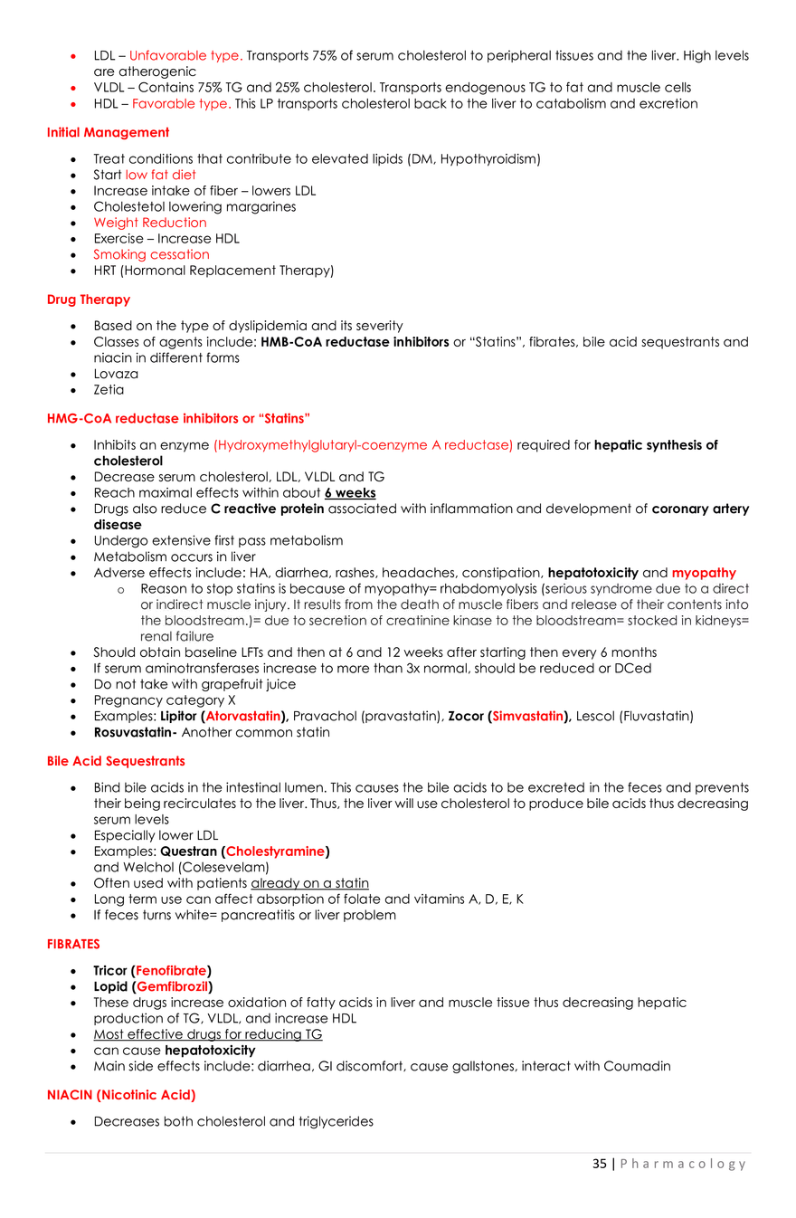 Introduction to Pharmacology - Study Note - Page 29