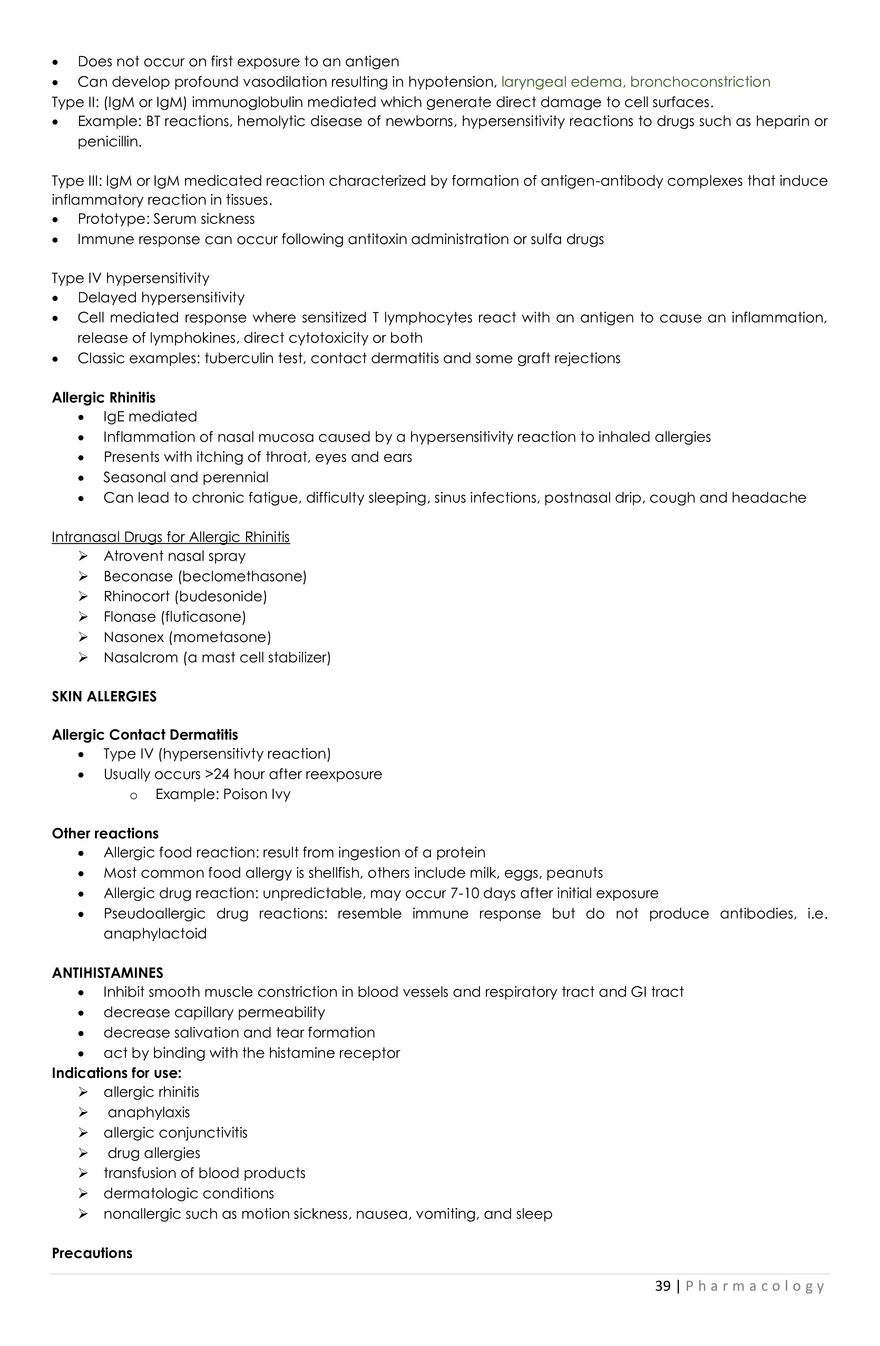 Introduction to Pharmacology - Study Note - Page 33