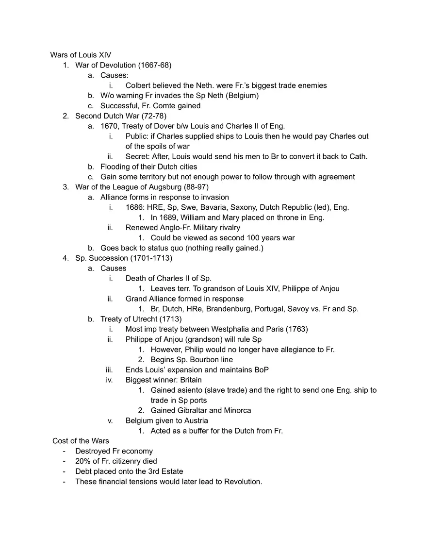 Wars of Louis XIV - Page 1