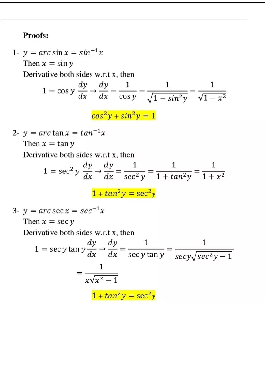Derivative of Inverse Sine Function - Page 3