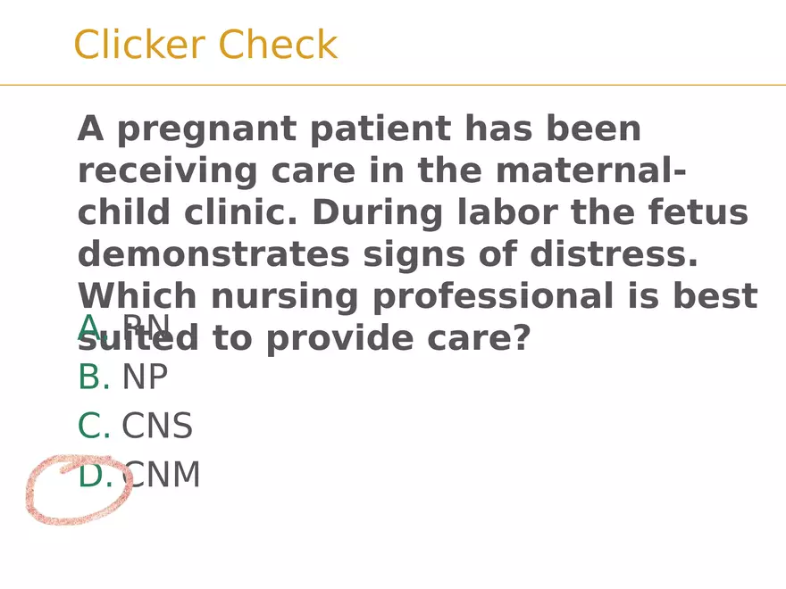 Roles in Maternal-Child and Pediatric Nursing Answer Key - Page 1