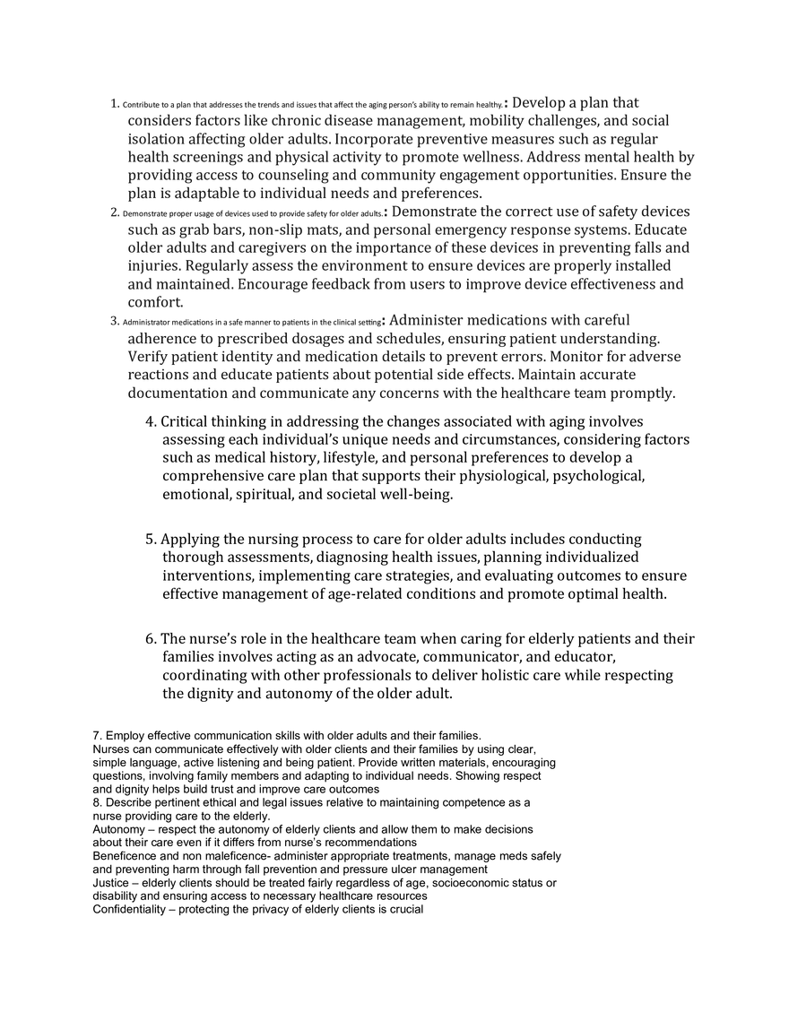 Promoting Health, Safety, and Medication Management in Older Adults - Page 1