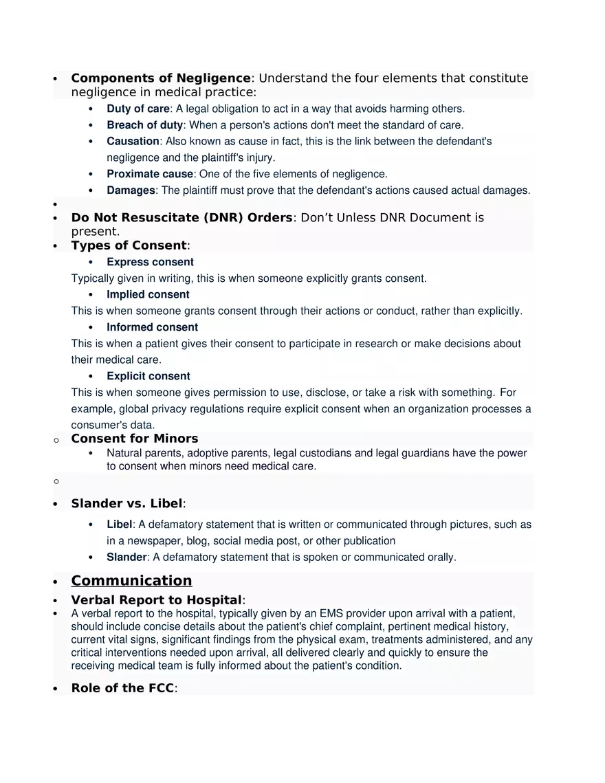 Medical Terminology and Responsibilities of an EMT - Page 8