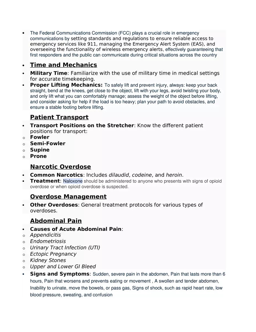 Medical Terminology and Responsibilities of an EMT - Page 9