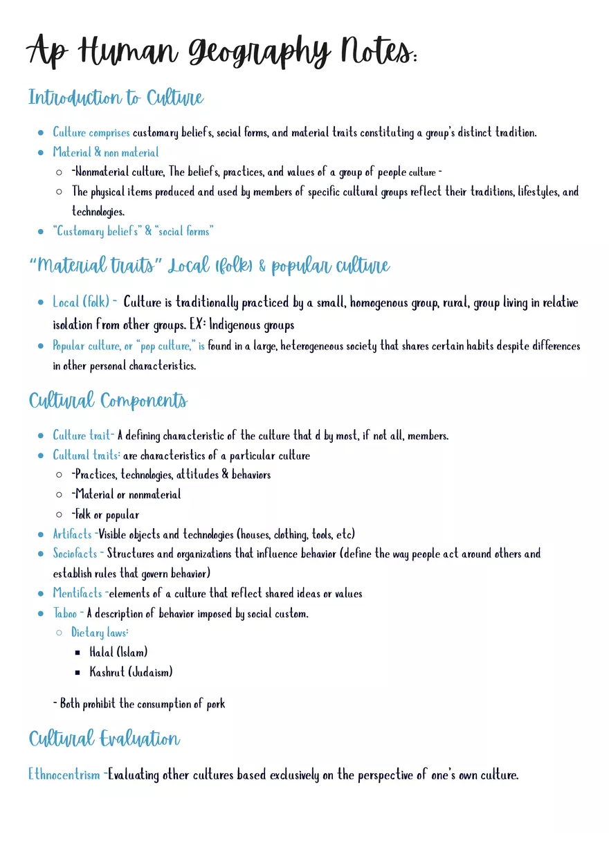 Understanding Material and Nonmaterial Culture in Social Traditions - Page 1
