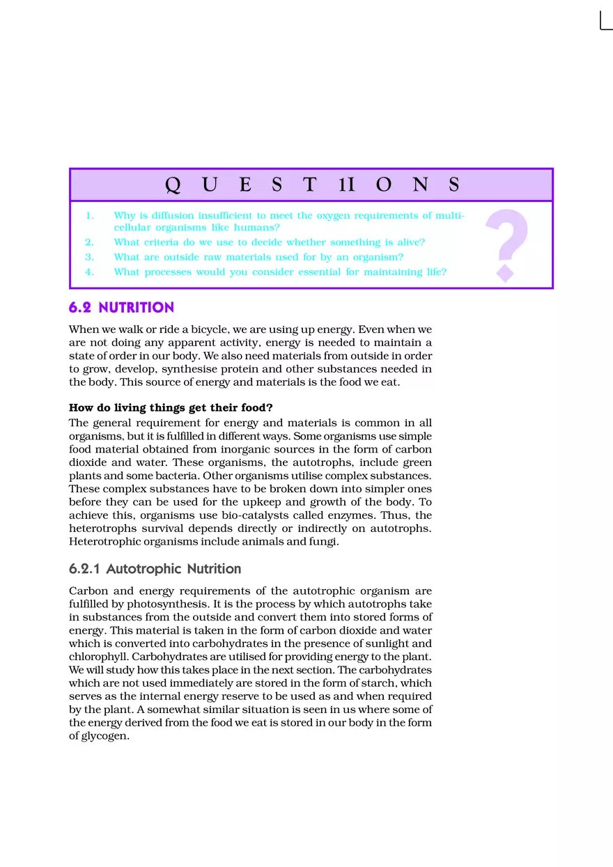 Nutrition and Autotrophic Processes - Page 1