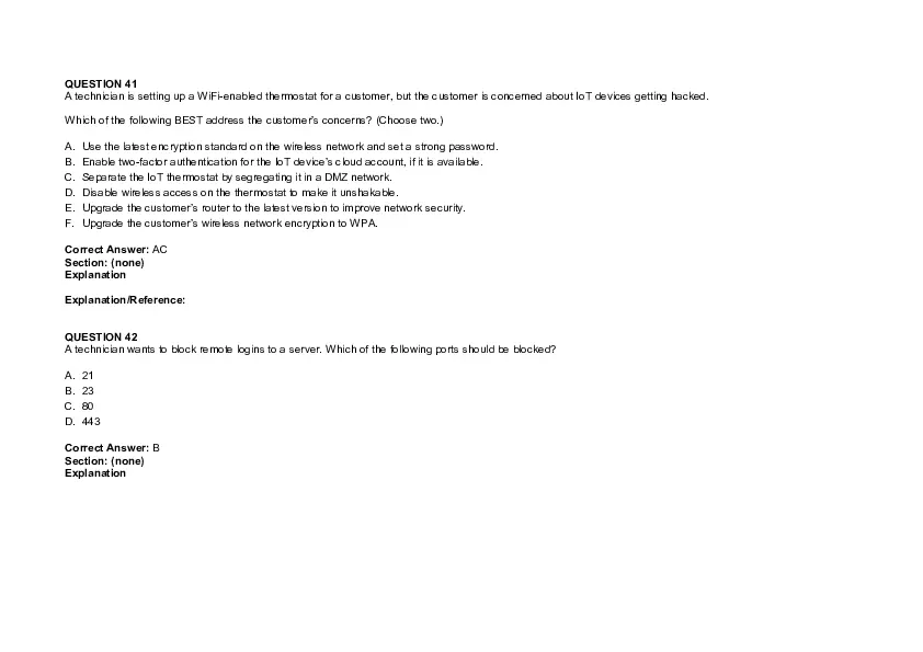 Secure Wireless Network Configuration Simulation Part 4 - Page 1