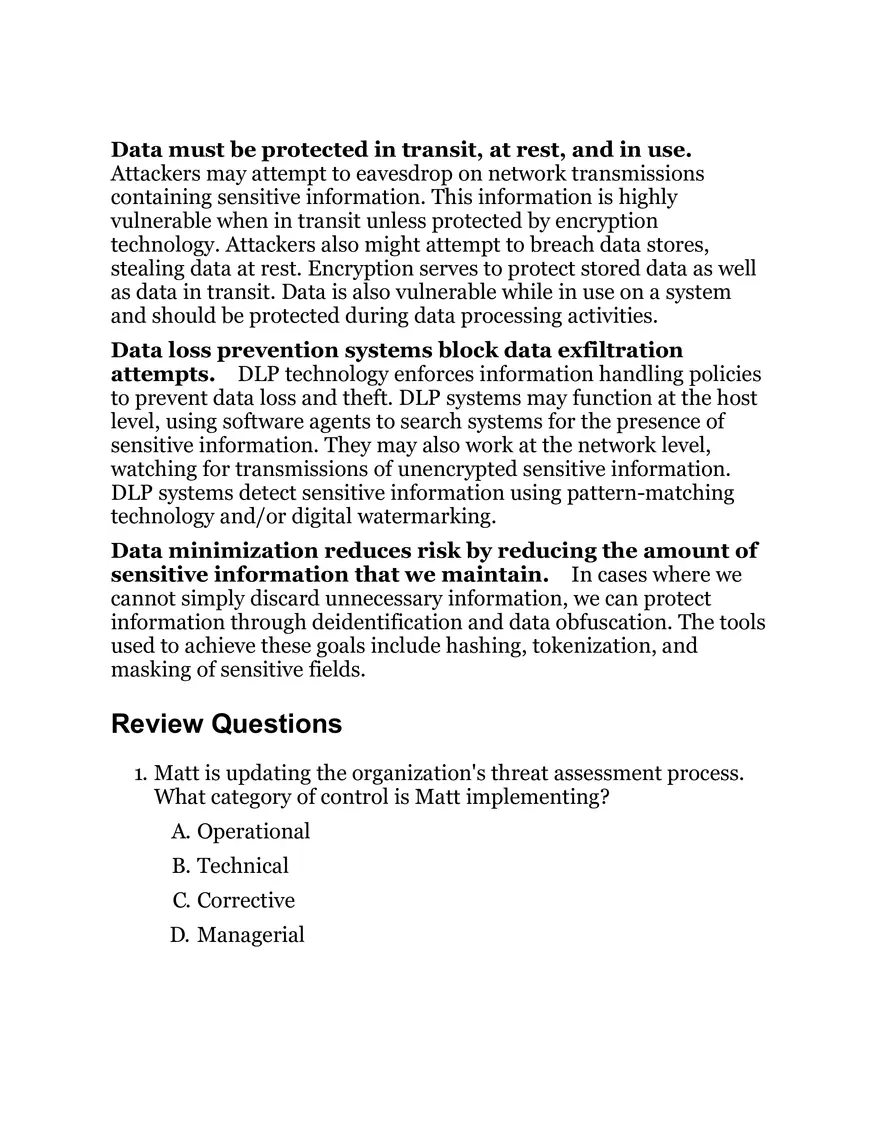 Data Must Be Protected In Transit, At Rest, And In Use - Page 1
