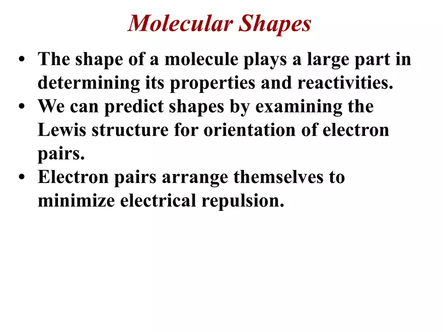 Molecular Geometry and VSEPR Theory - Page 2