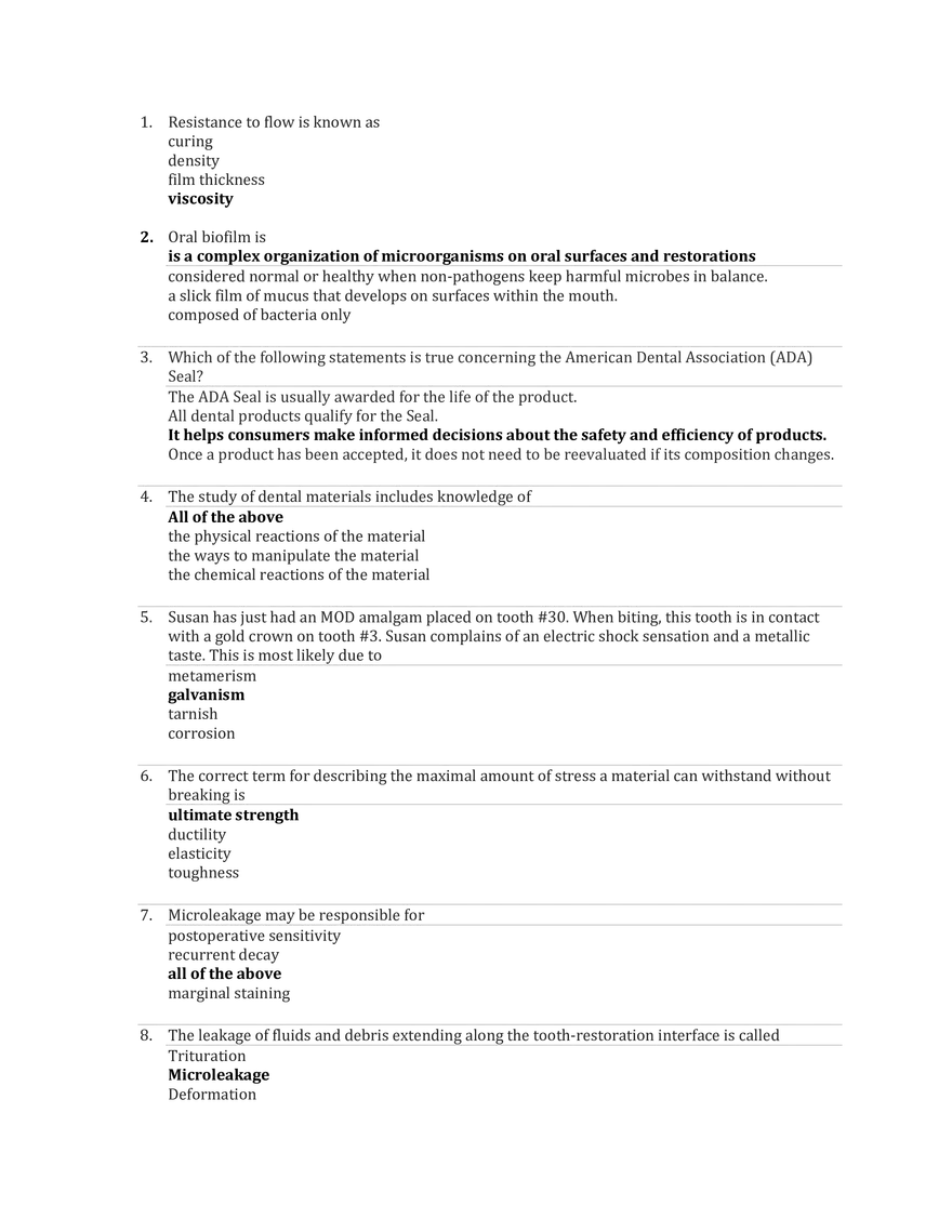 Fundamentals of Dental Materials and Oral Health - Page 1