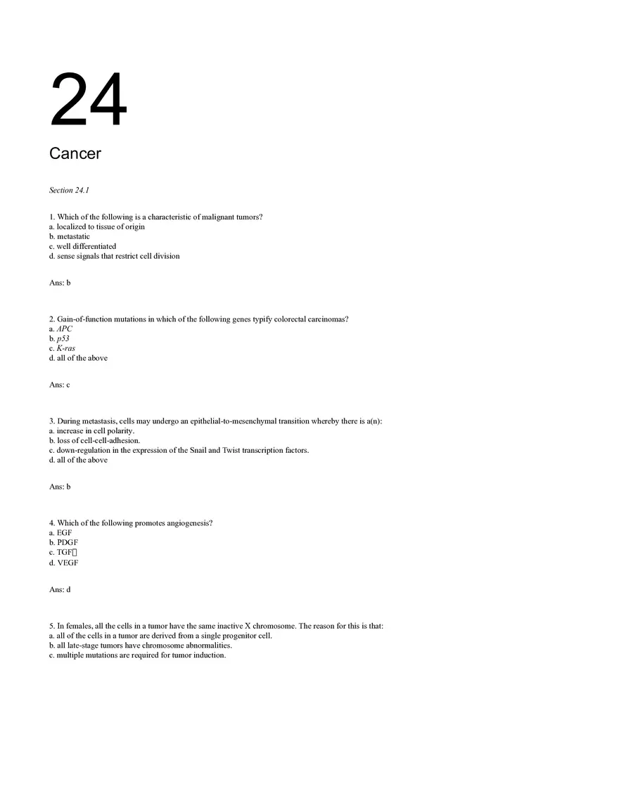 Section 24 Cancer Answer Key - Page 1