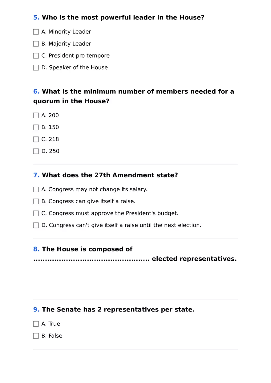 Congressional Membership Overview - Page 2