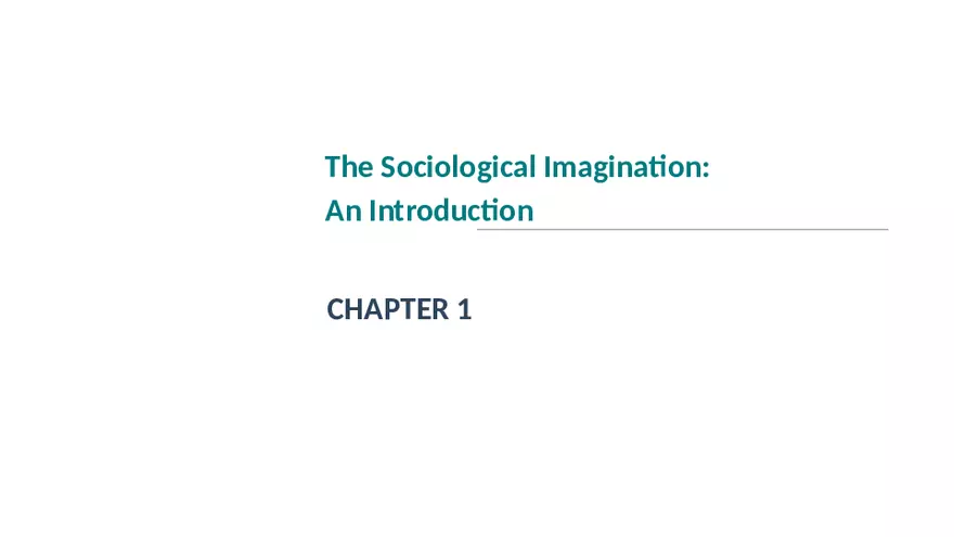 Sociological Imagination - Page 1