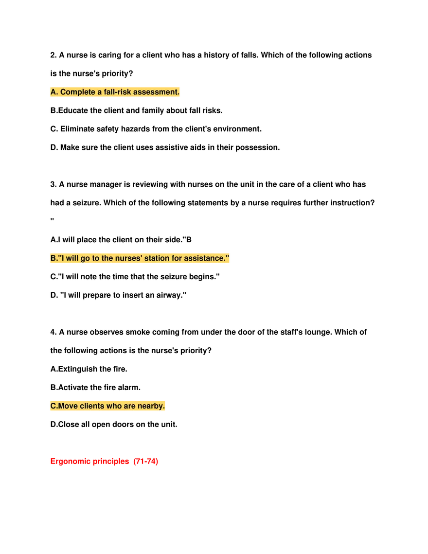 ATI Book Questions - Fundamental Nursing - Page 7