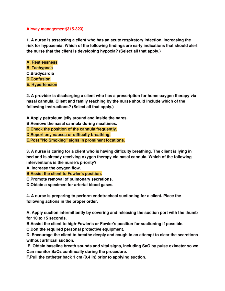 ATI Book Questions - Fundamental Nursing - Page 11