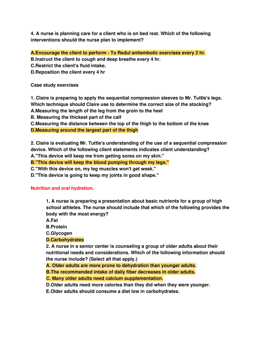 ATI Book Questions - Fundamental Nursing - Page 3