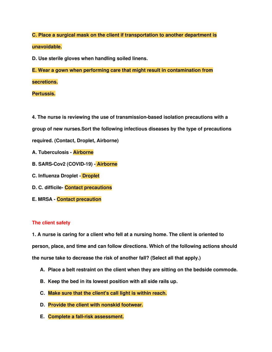 ATI Book Questions - Fundamental Nursing - Page 6