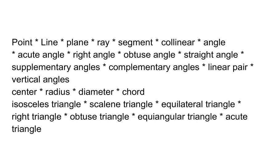 Geometry Midterm Review - Page 2