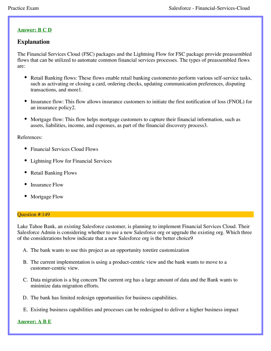 Salesforce Financial Services Cloud Exam Answers 9 - Page 9