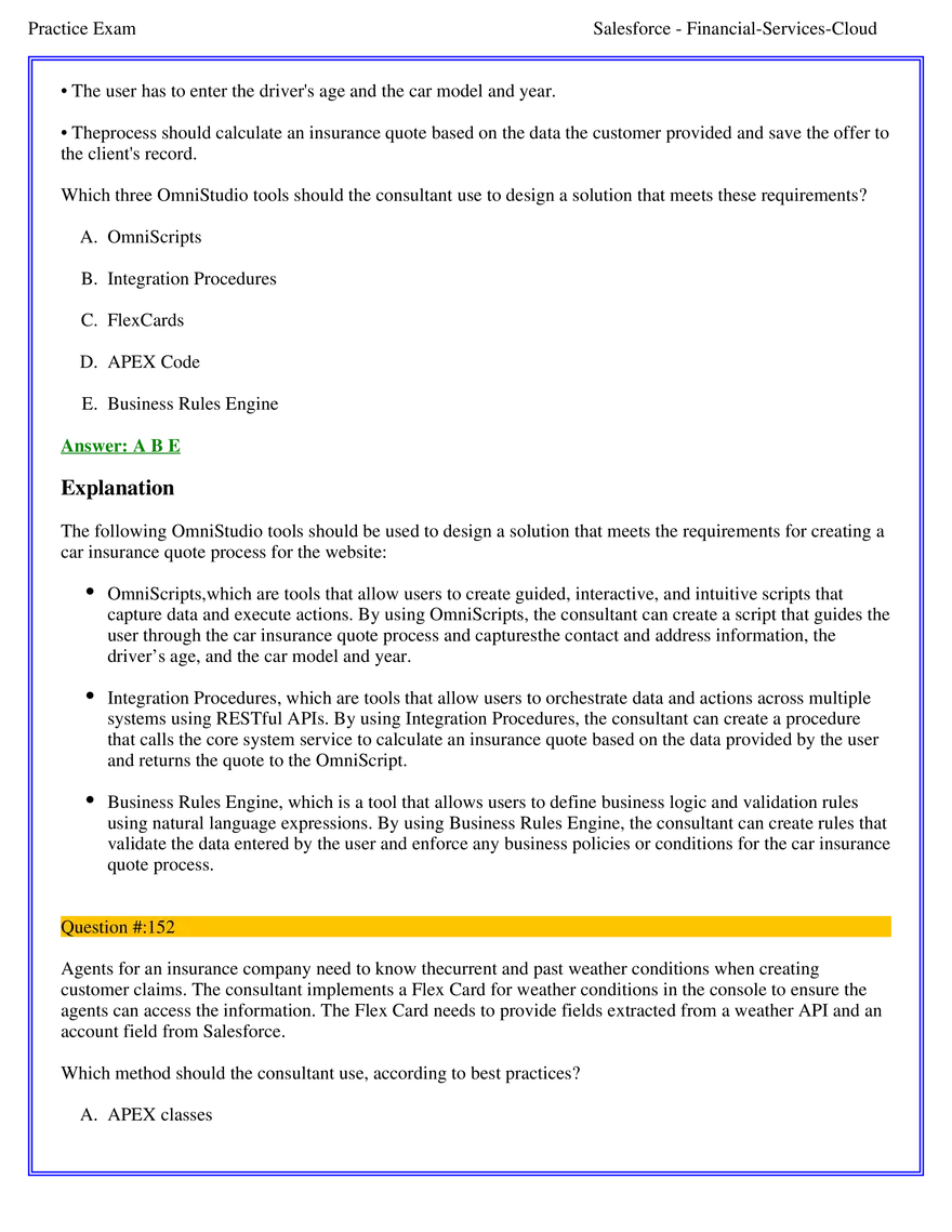 Salesforce Financial Services Cloud Exam Answers 9 - Page 11