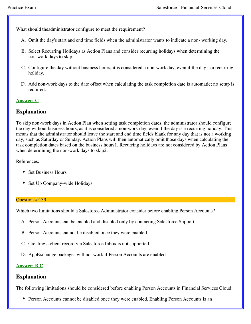 Salesforce Financial Services Cloud Exam Answers 9 - Page 2