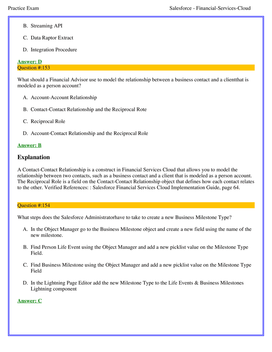Salesforce Financial Services Cloud Exam Answers 9 - Page 3