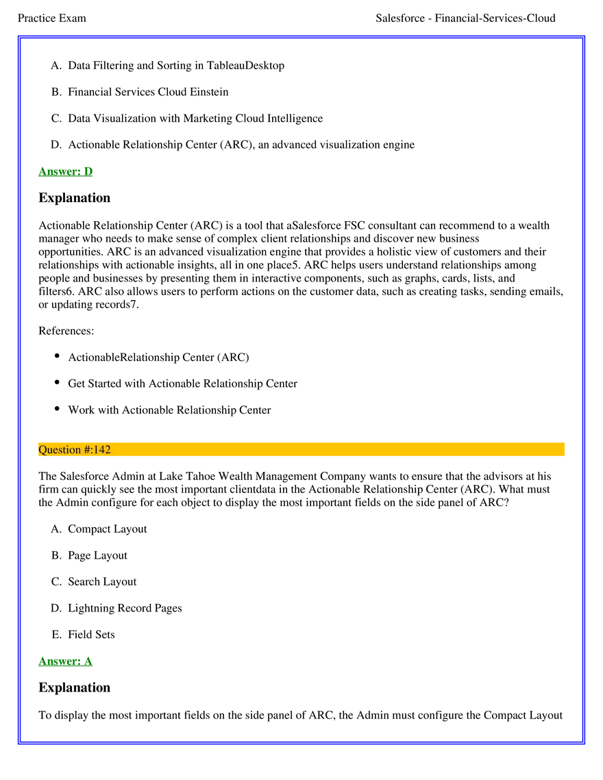 Salesforce Financial Services Cloud Exam Answers 9 - Page 5